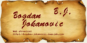 Bogdan Jokanović vizit kartica
